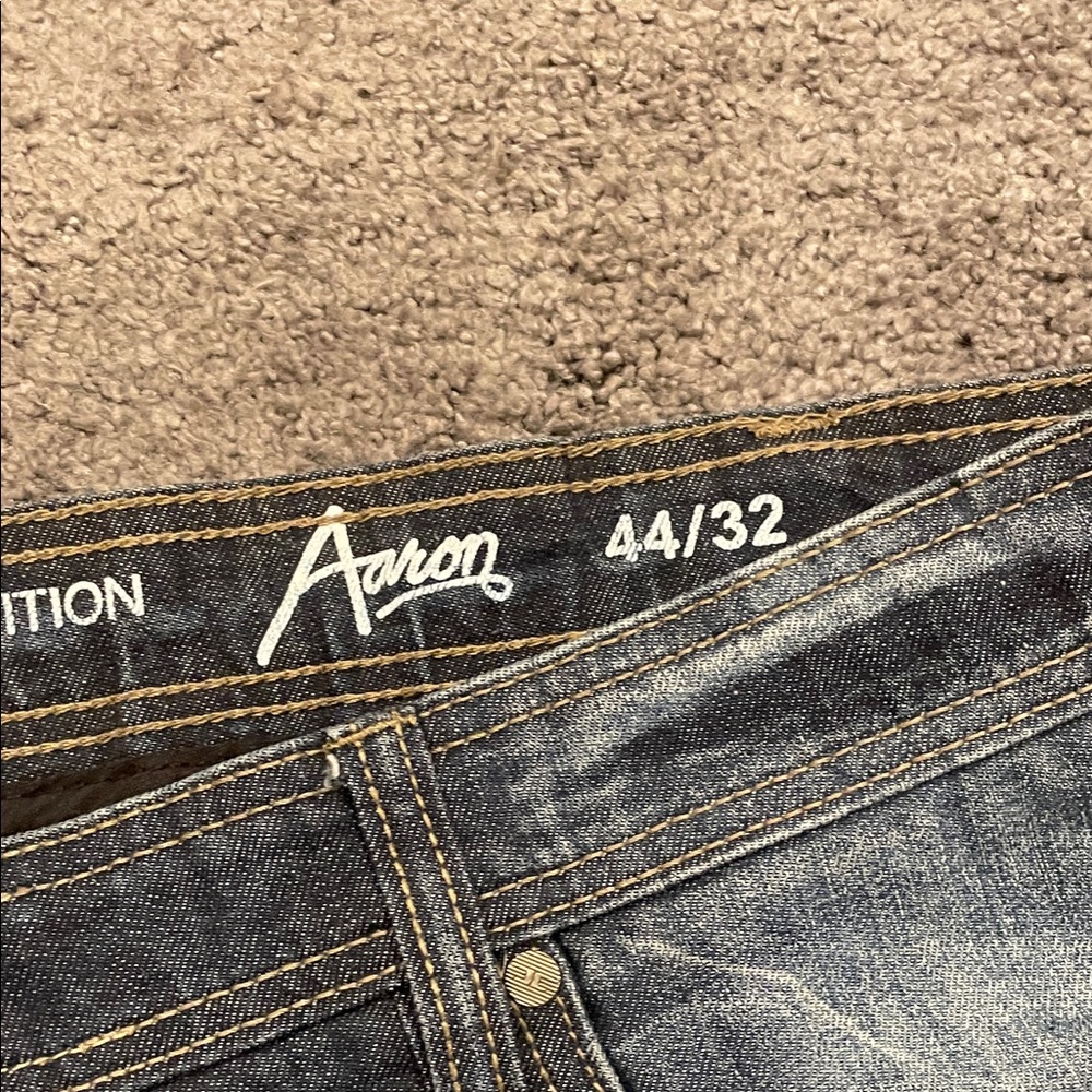 Jordan Craig Legacy Edition Men's Relaxed Fit Faded Dark Wash Jeans - Picture 4 of 9
